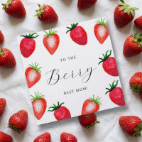 Meilleure Maman ! Fraise à l'aquarelle pour la fêt