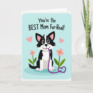 Meilleure Maman Fur Real Carte de Chien Mignon