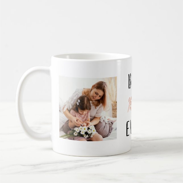 Meilleure maman jamais | 2 Photos Carrés Café Mug (Gauche)