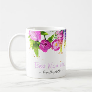 Meilleure Maman Jamais Belle Florale Mug à café à