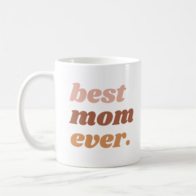 Meilleure Maman Jamais Boho rose café Mug (Gauche)