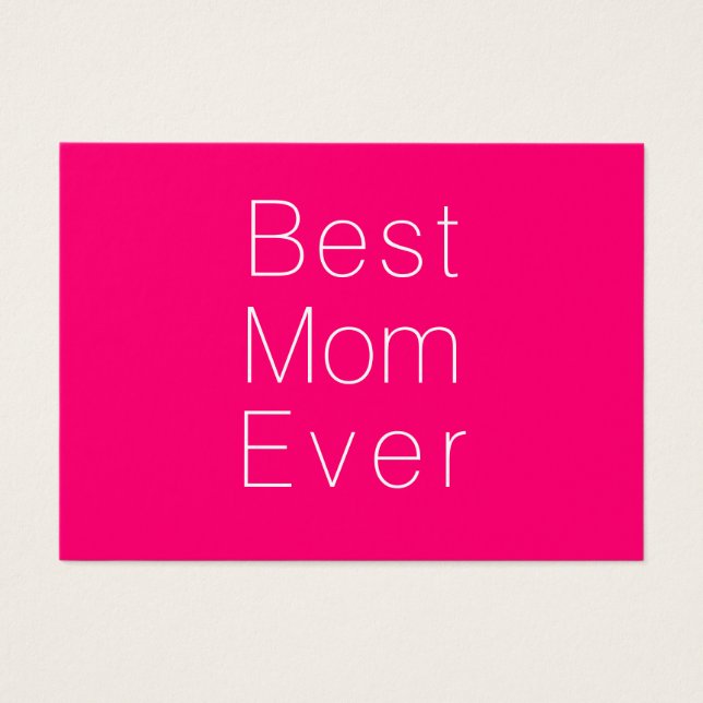 Meilleure maman Jamais chaud rose fuchsia carte mi (Devant)