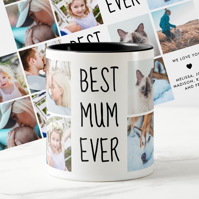 Meilleure maman Jamais Custom Photo Mug (best mum ever custom photo mug)