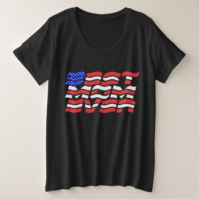 Meilleure maman Jamais drapeau américain (Design devant)