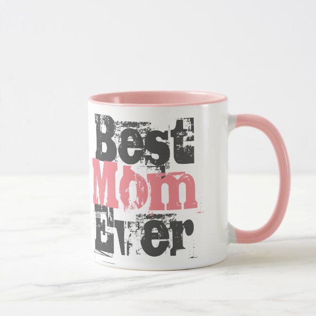 Meilleure maman jamais en rose - Mug de café à deu (Droite)