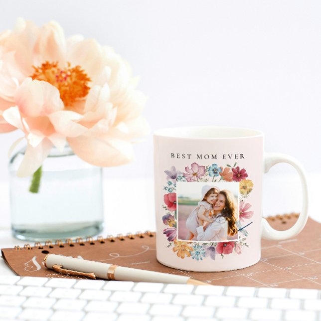 Meilleure maman jamais floral Mug (Créateur téléchargé)