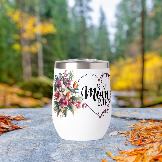 Meilleure maman jamais florale (En extérieur (pivoté))