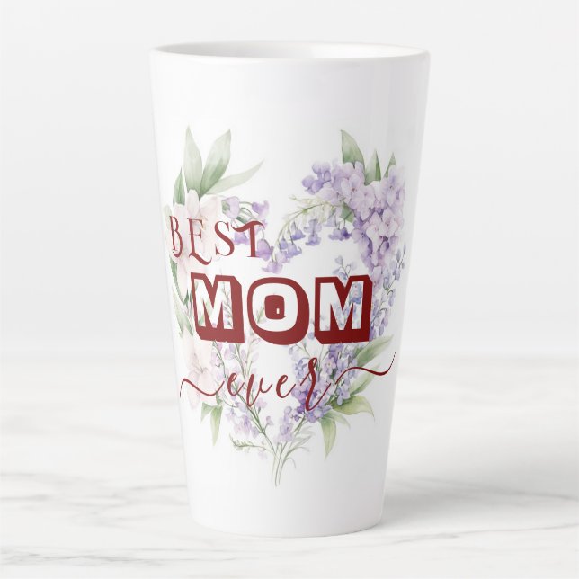 Meilleure Maman Jamais Latte Mug - Bonne Fête des  (Devant)