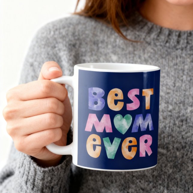 Meilleure maman jamais Mug (An 11-oz mug is shown. Customize it with name and choose mug style and size.)