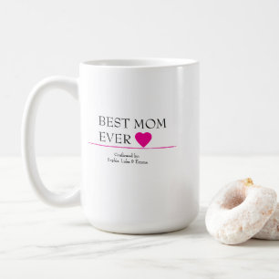 Meilleure Maman Jamais Mug avec Coeur Rose - Confi