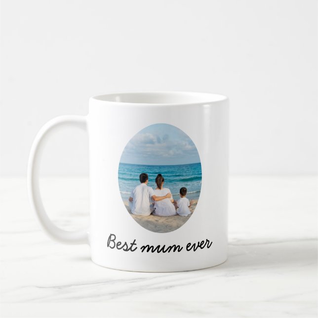 Meilleure maman jamais Mug avec photo Modern Simpl (Gauche)