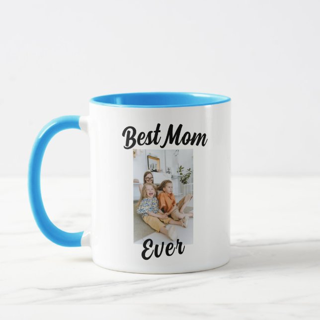 Meilleure Maman Jamais Mug - Photo personnalisée C (Gauche)