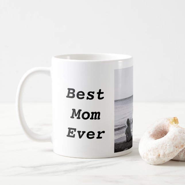 Meilleure Maman Jamais Personnalisé Photo Café Mug (Avec donut)