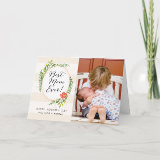 Meilleure maman Jamais Photo Carte de la fête des 