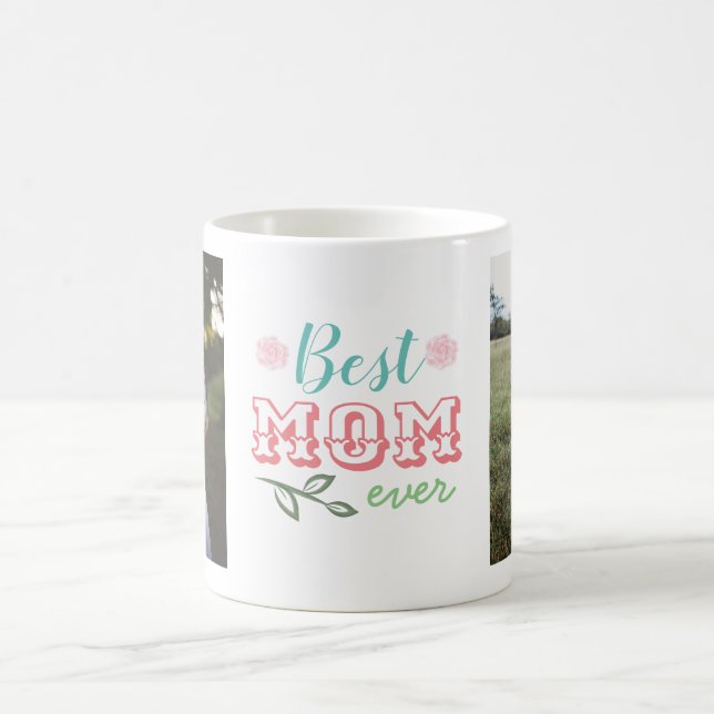 Meilleure Maman Jamais Photo Collage Mug (Centre)