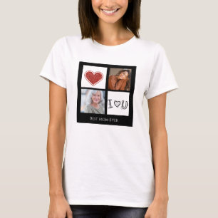 Meilleure Maman Jamais Photo Collage T-Shirt