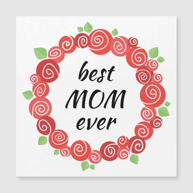 Meilleure maman jamais roses rouges wath printemps (Devant)