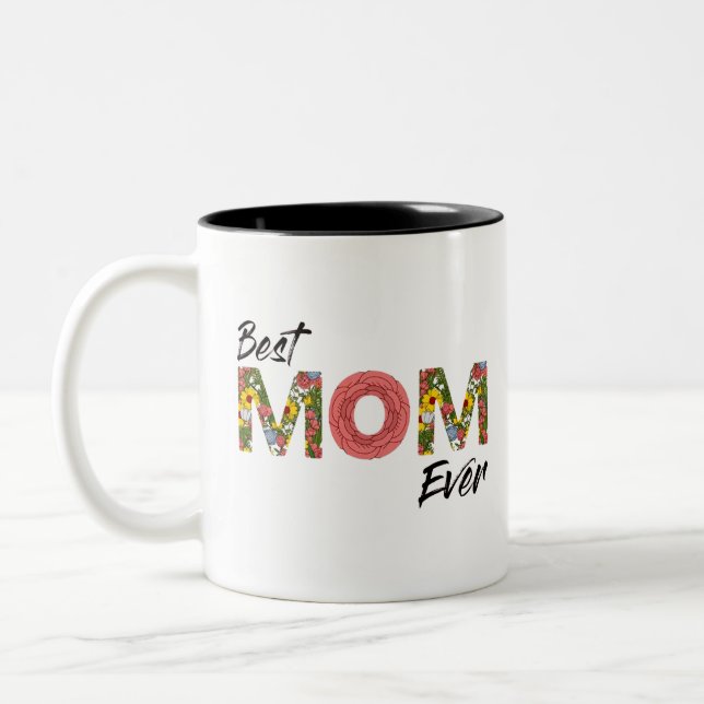 Meilleure Maman Jamais Tone Café Mug (Gauche)