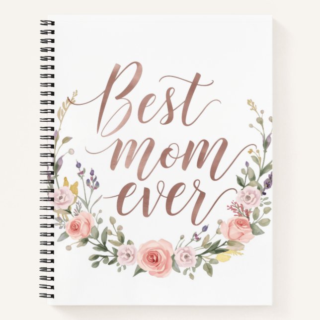 Meilleure Maman - Journal Floral de Calligraphie É (Devant)