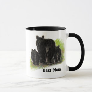 Meilleure maman, Mère, Mignonne, Ours Noir Mug