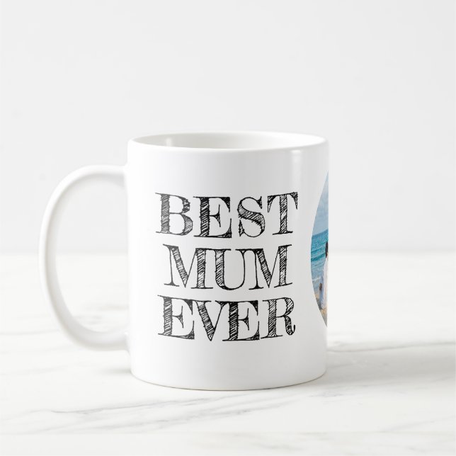Meilleure maman personnalisée jamais Mug avec phot (Gauche)