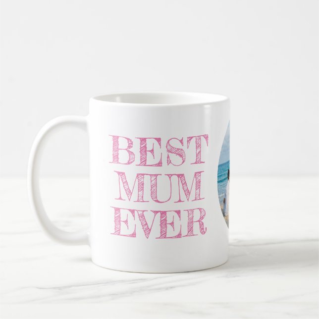 Meilleure maman personnalisée jamais Mug avec phot (Gauche)