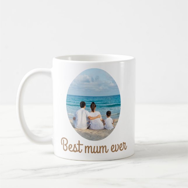 Meilleure maman personnalisée jamais Mug avec phot (Gauche)