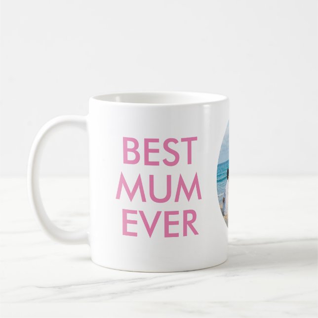Meilleure maman personnalisée jamais Mug avec phot (Gauche)