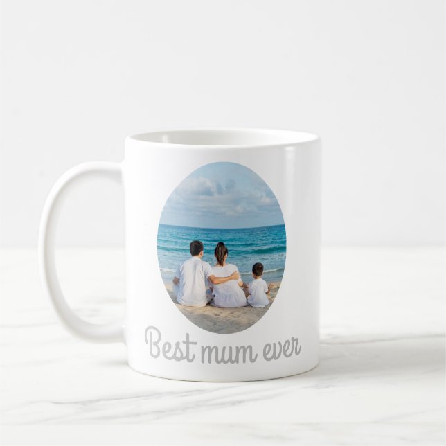 Meilleure maman personnalisée jamais Mug avec phot (Gauche)