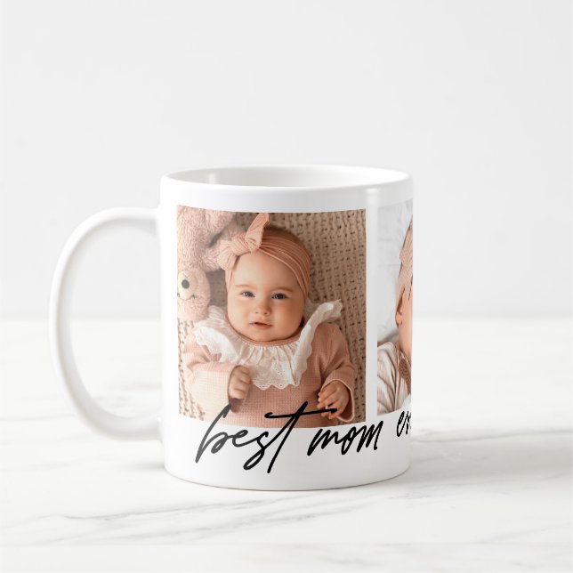 Meilleure maman personnalisée Jamais Photo Mug (Gauche)