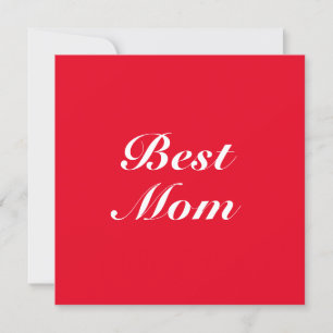 Meilleure maman rouge classique script élégant car