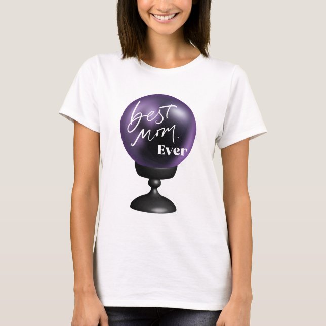 Meilleure maman | T-shirt à bille violet amusant (Devant)