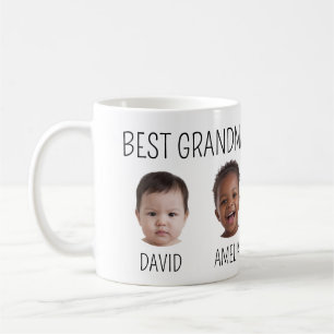 Meilleure Mamie Photo Texte Noir Mug Blanc