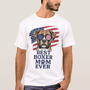 Meilleure Mère Boxeur Jamais T-Shirt Patriotique p