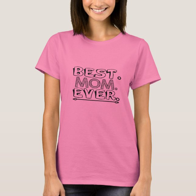 Meilleure Mère du Monde T-Shirt à Typographie Mode (Devant)