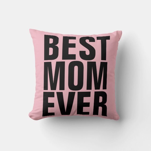 MEILLEURE MOM JAMAIS Coussins roses (Recto)