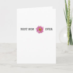 MEILLEURE MOM JAMAIS Rose Daisy Mothers Jour Carte