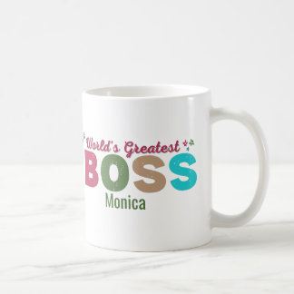 Meilleure Mug Boss du monde coloré personnalisé