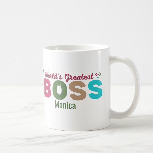 Meilleure Mug Boss du monde coloré personnalisé (Droite)