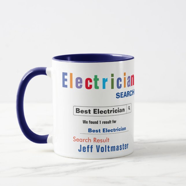 Meilleure Mug d'électricien sur mesure drôle (Gauche)