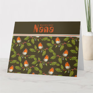 Meilleure Nana Retro du Monde Carte Robin Personna