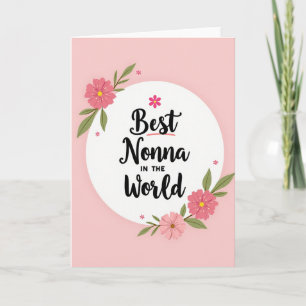 Meilleure Nonna du Monde Carte Florale