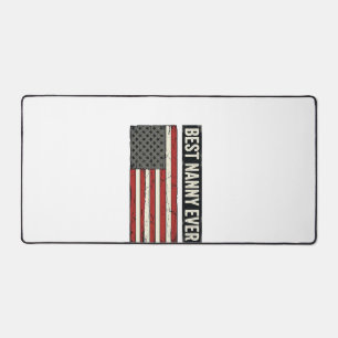 Meilleure Nounou Patriote Vintage Drapeau Chemise
