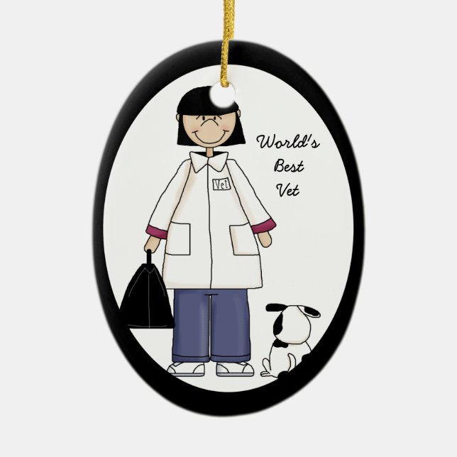 Meilleure ornement vétérinaire féminin (Devant)