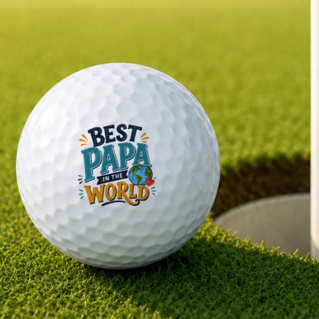 Meilleure Papa du Monde Balle de Golf (Créateur téléchargé)
