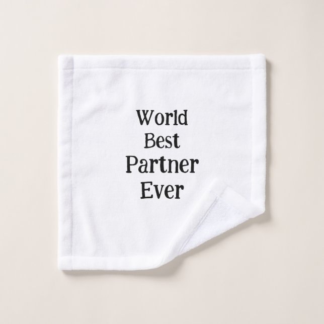 Meilleure partenaire au monde pour la Saint-Valent (Gant de toilette)