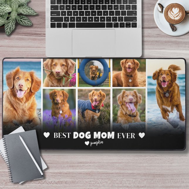 Meilleure photo de maman de chien (Best Dog Mom Photo Desk Mat)