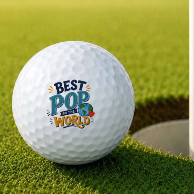 Meilleure Pop dans le Monde Balle de Golf (Créateur téléchargé)