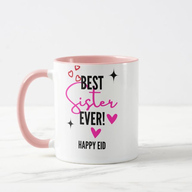 Meilleure Sœur de Tous les Temps Mug Joyeux Eid  (Gauche)