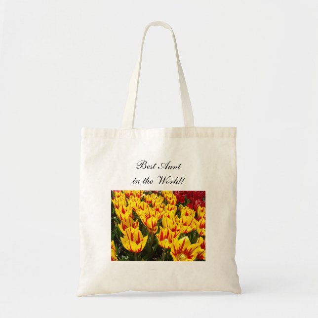 Meilleure Tante du Monde ! sacs fourre-tout Tulipe (Devant)